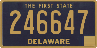DE license plate 246647