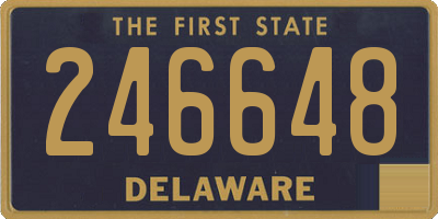 DE license plate 246648