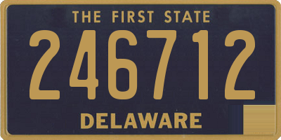 DE license plate 246712