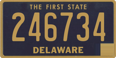 DE license plate 246734