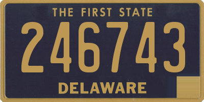 DE license plate 246743