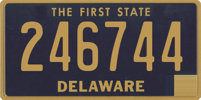 DE license plate 246744