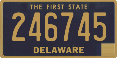 DE license plate 246745