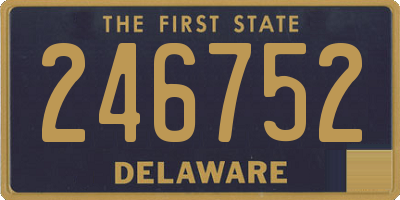 DE license plate 246752
