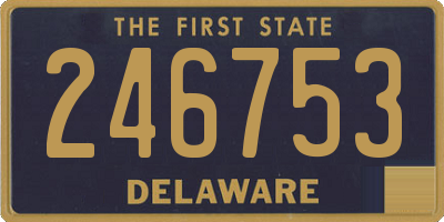 DE license plate 246753