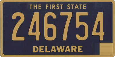 DE license plate 246754