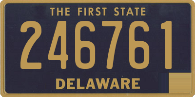 DE license plate 246761