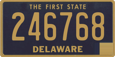 DE license plate 246768