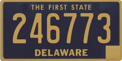 DE license plate 246773