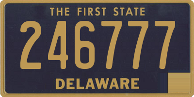 DE license plate 246777