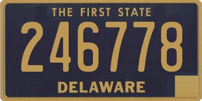 DE license plate 246778