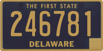 DE license plate 246781