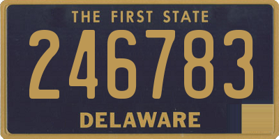 DE license plate 246783