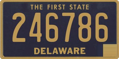 DE license plate 246786