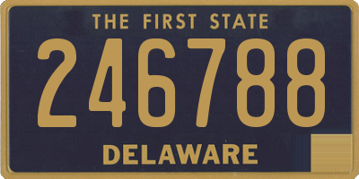 DE license plate 246788