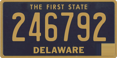 DE license plate 246792