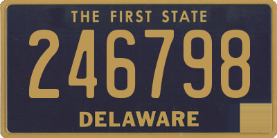 DE license plate 246798