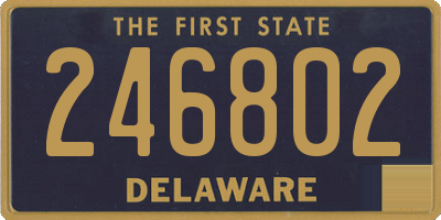 DE license plate 246802