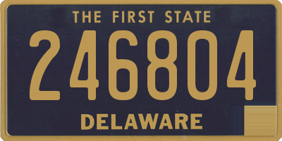 DE license plate 246804