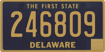 DE license plate 246809
