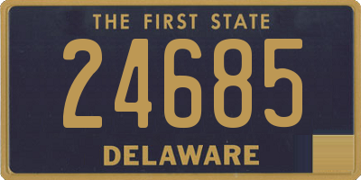 DE license plate 24685