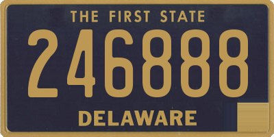 DE license plate 246888