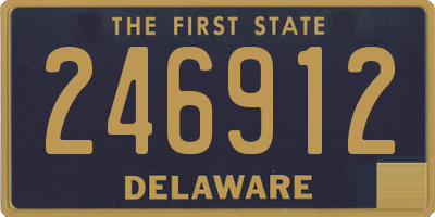 DE license plate 246912