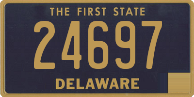 DE license plate 24697