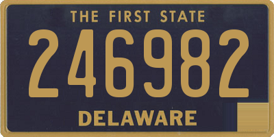 DE license plate 246982