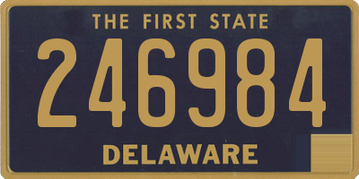 DE license plate 246984