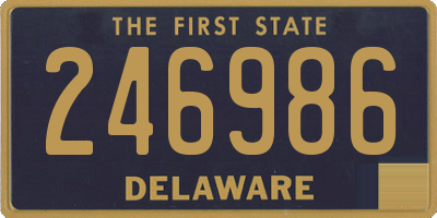 DE license plate 246986