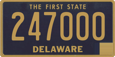 DE license plate 247000