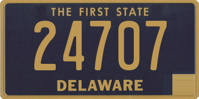 DE license plate 24707