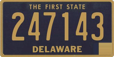 DE license plate 247143
