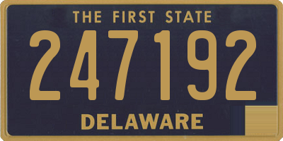 DE license plate 247192