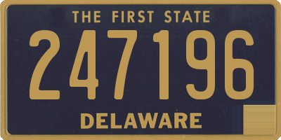 DE license plate 247196