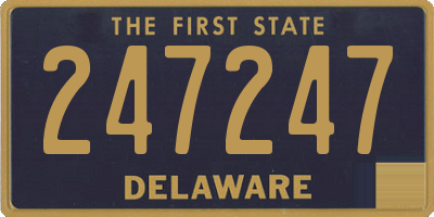 DE license plate 247247
