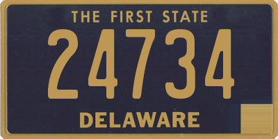 DE license plate 24734