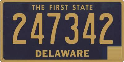 DE license plate 247342