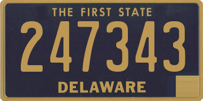 DE license plate 247343