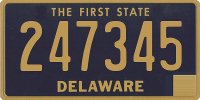 DE license plate 247345