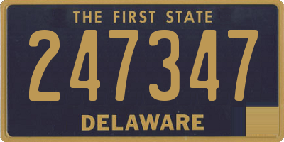 DE license plate 247347