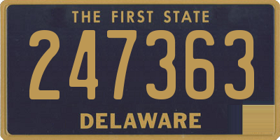 DE license plate 247363