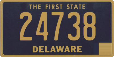 DE license plate 24738