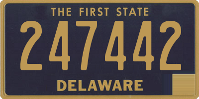 DE license plate 247442