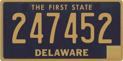 DE license plate 247452