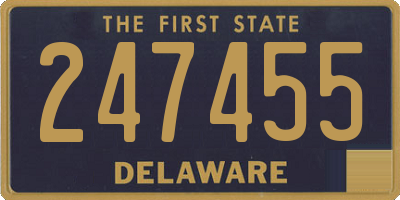 DE license plate 247455