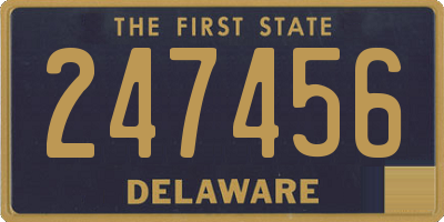 DE license plate 247456