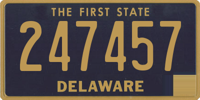 DE license plate 247457