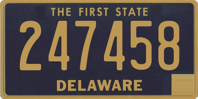 DE license plate 247458